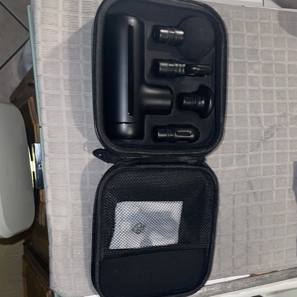 Black Massage Gun Set